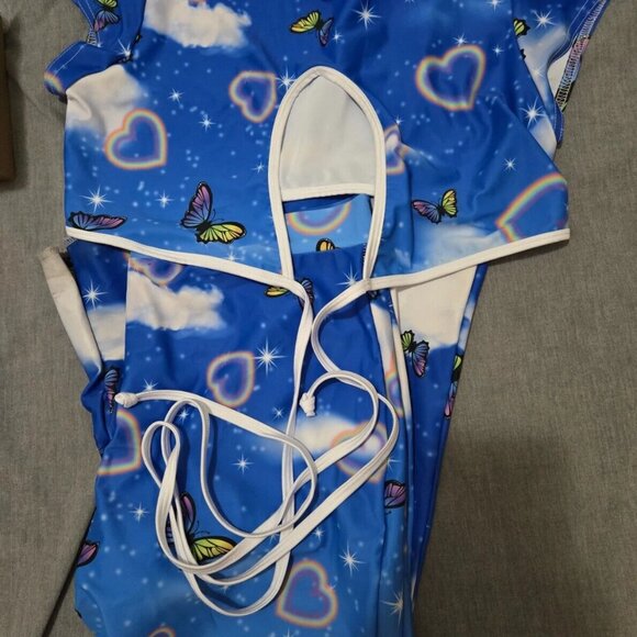 Rolita Couture - Flirt With Me Cotton Kandiwrap Crop Top+Pants. Rave festival - Picture 3 of 16